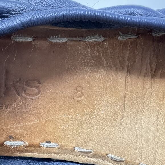 TIEKS By Gavrieli Matte Leather Women's Ballet Flats Shoes Navy Blue Size: 8 - Picture 9 of 9